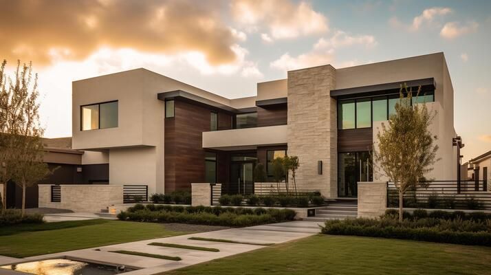 Oakline Residence — modern stone and timber home